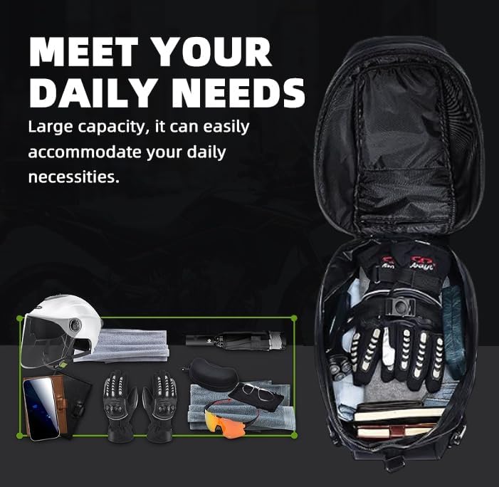 HHLUPUP Motorcycle Helmet Bag Dual Use Helmet Backpack and Seat